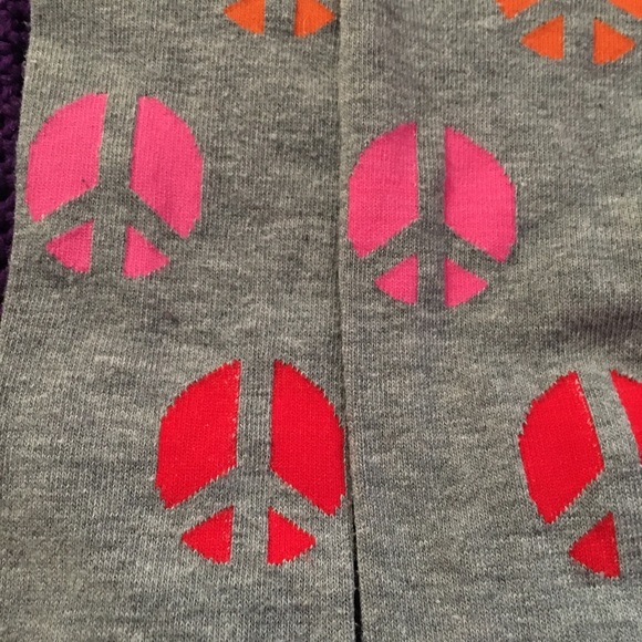 Peace✌️logo ☮️ knee high socks. Lightly used - Picture 2 of 2